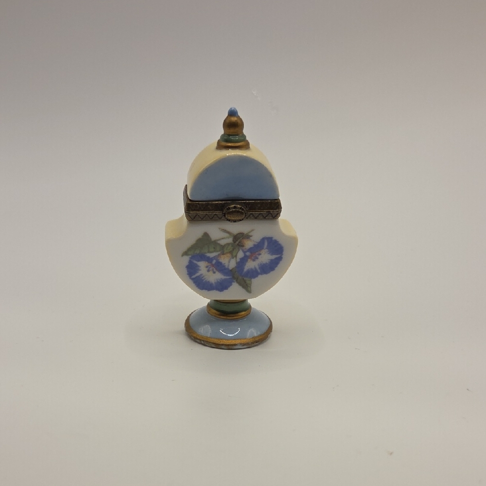 Vintage Morning Glory Hinged Trinket Box Midwest Of Cannon Falls